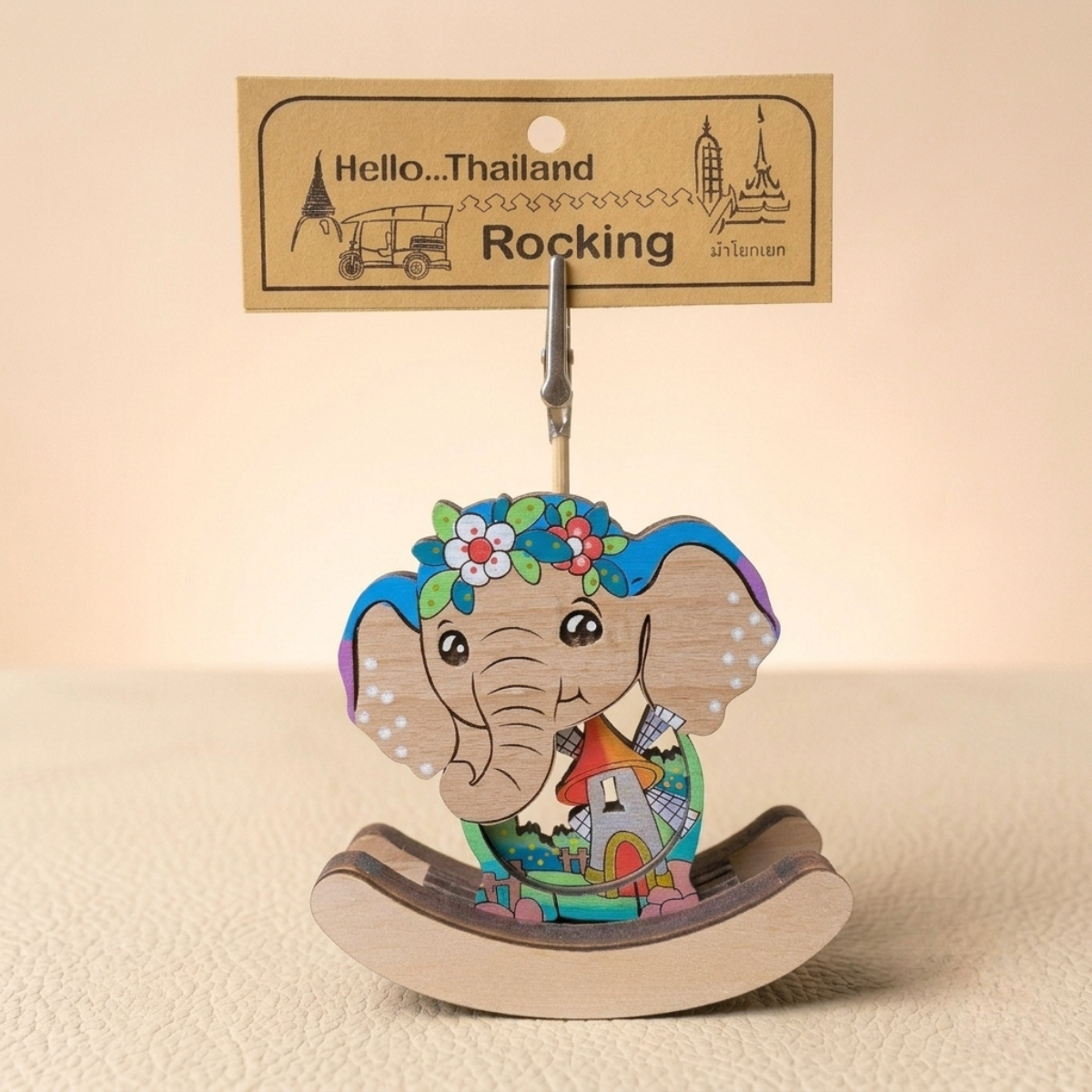 04 Rocking Photo Clip Thai Elephant (x6)