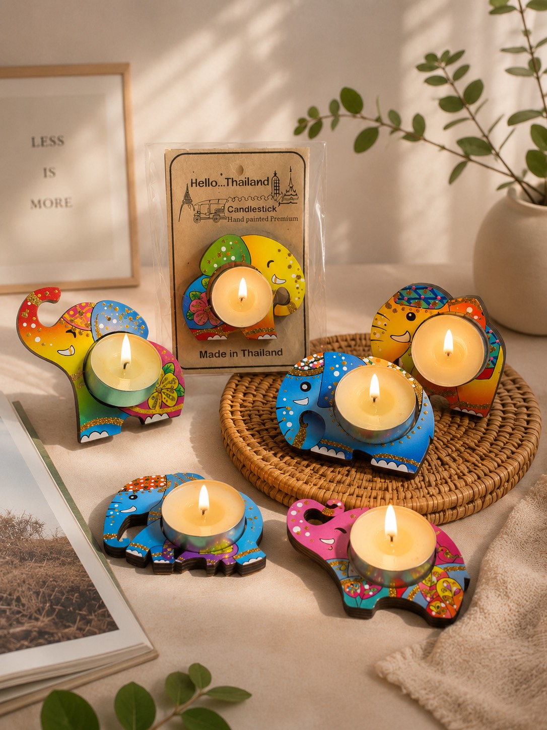 06 Tealight Holder & Scented Candle set (x6) - Image 2